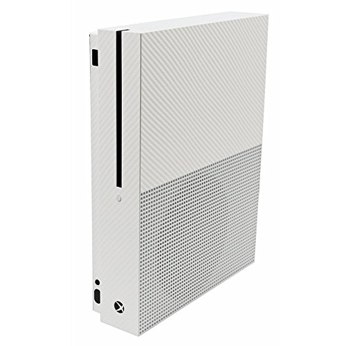 Armorsuit Militaryshield White Carbon Fiber Skin Wrap Film + Hd Clear Screen Protector For Xbox One S [Console Only] - Anti-Bubble Film #TOP3