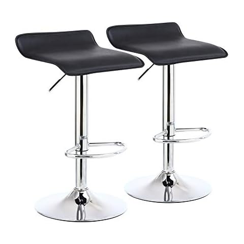 KKTONER Adjustable PU Leather Bar Stools Cover