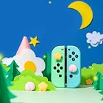 GeekShare Cute Silicone Joy Con Thumb Grip Caps, Joystick Cover Compatible with Switch/OLED/Switch Lite,4PCS - Peach & Star