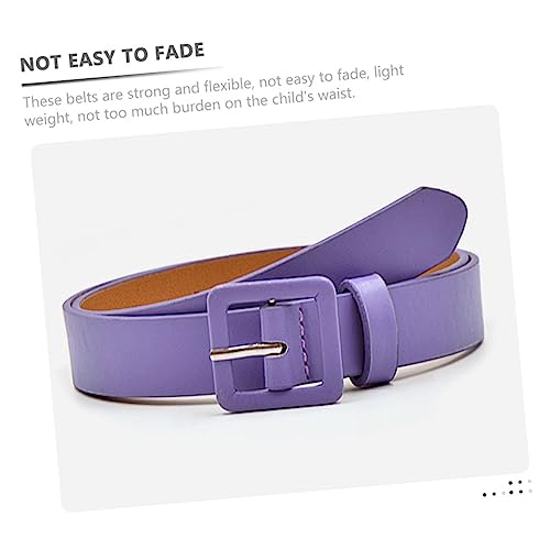 BESPORTBLE 4pcs Belts for Lightweight Flexible Waistbands with Small Square Buckle in Red for Jeans and Dresses4