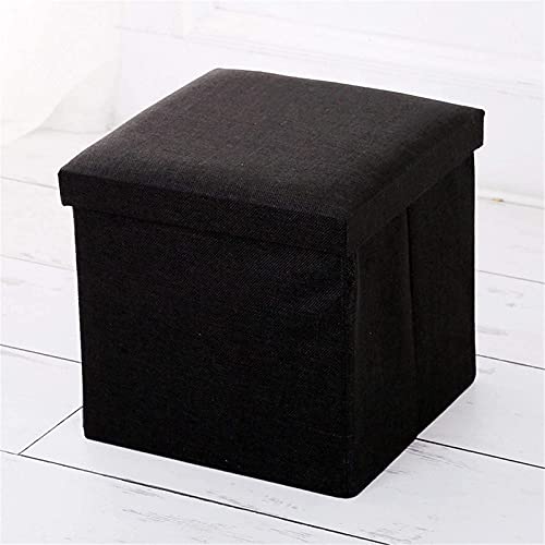 ZHANGshouf Footstool Foot stool Simplicity Upholstered Fabric Ottoman,Cube Small Footrest,Foldable Storage Storage Chest,For Dorm Feet Rest Hallway Shoe Bench