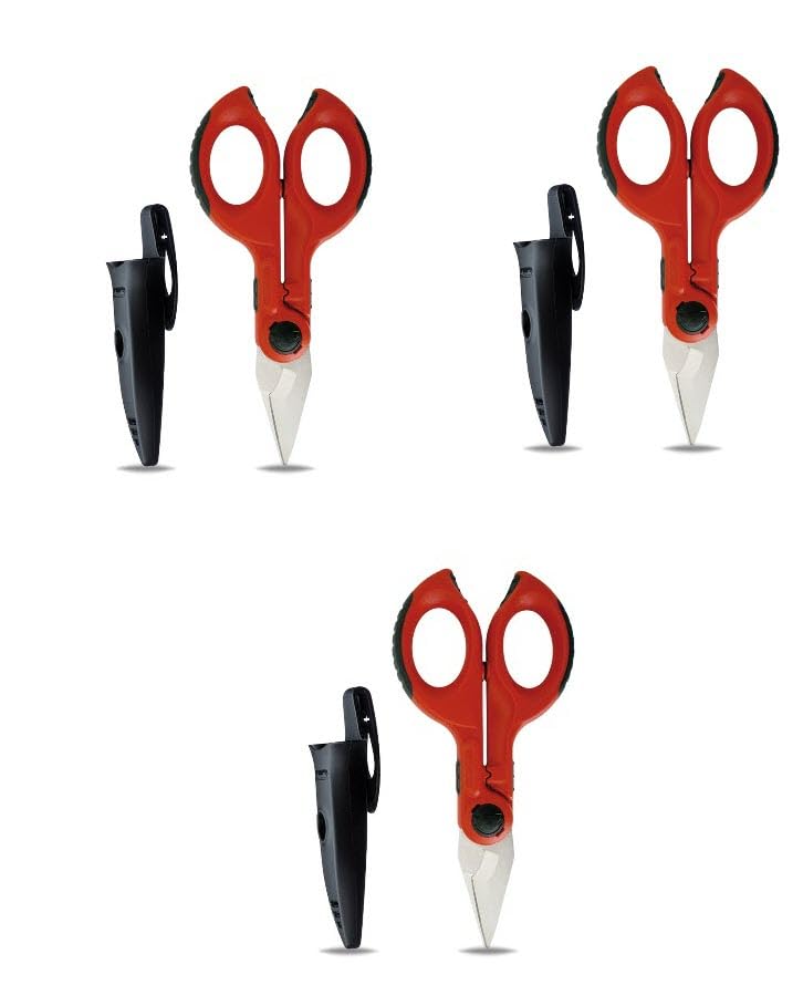 ECI Elettroforniture Promo Pack 3 unidades Intercable 16020-F1 3 en 1 tijeras para electricistas, cortar, pelar, crimpar, F1