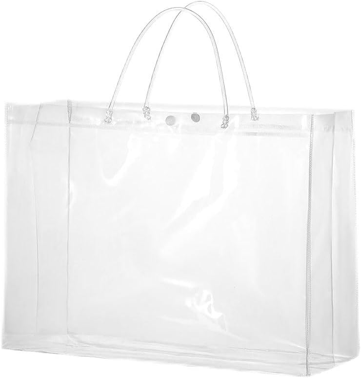 woric 15 Pack Large Clear Gift Bags with Handle & 2 LB