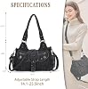 Bolso hobo Angel Kiss para mujer, cartera de hombro y bolso de mano en cuero vegano, bolso tote espacioso con correa cruzada 8