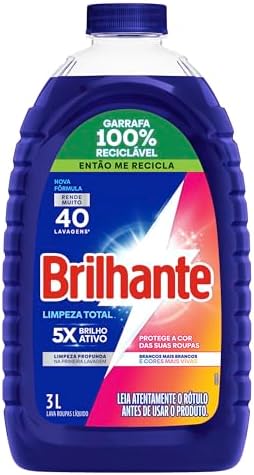 Brilhante Limpeza Total - Lava Roupas Líquido 3L