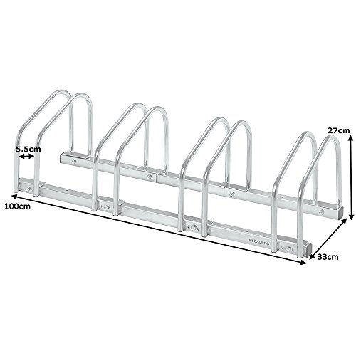 Estante para bicicletas de suelo o pared Bakaji de acero con tornillos 6