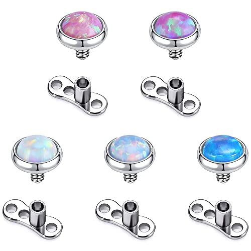 Disco Di Ancoraggio Cutaneo In Titanio Con Cristallo - Diametro 4.00 Mm, Per Piercing, Colore Argento