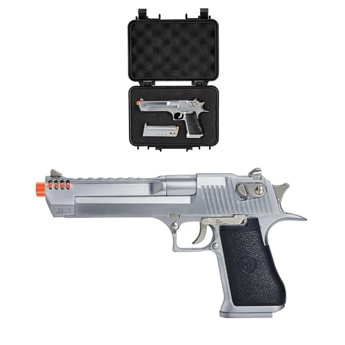 MASSIMO PRECISION Miniature Desert Eagle Model Kit 1:2 Scale - Metal Build Model Set for Desktop Display - Gift for Enthusiasts & Collectors - No Shooting Function (Silver)