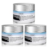 VGO 3 Pack 92% Snail Mucin Moisturizer, Anti Aging, Skin Repair & Hydrating Face Cream with Ceramide & Vitamin E