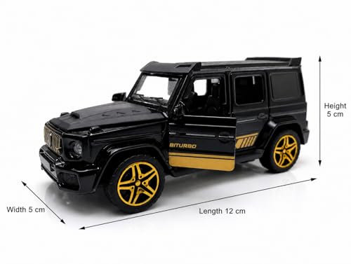 Image of Mercedes-Benz G-Class G-Wagon Diecast Alloy Metal Body Toy Car 1:36 Scale Pull Back Model SUV with Opening Doors, Hood & Tailgate Luxury Collectible Car for Kids & Adults Black