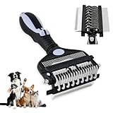 3-IN-1 Pet Deshedding and Deshedding Tool, Grooming Brush for Dogs and Cats with Undercoat Rake & Dematting Comb for Matted Fur Removal Long and Short Haired Dogs Cats