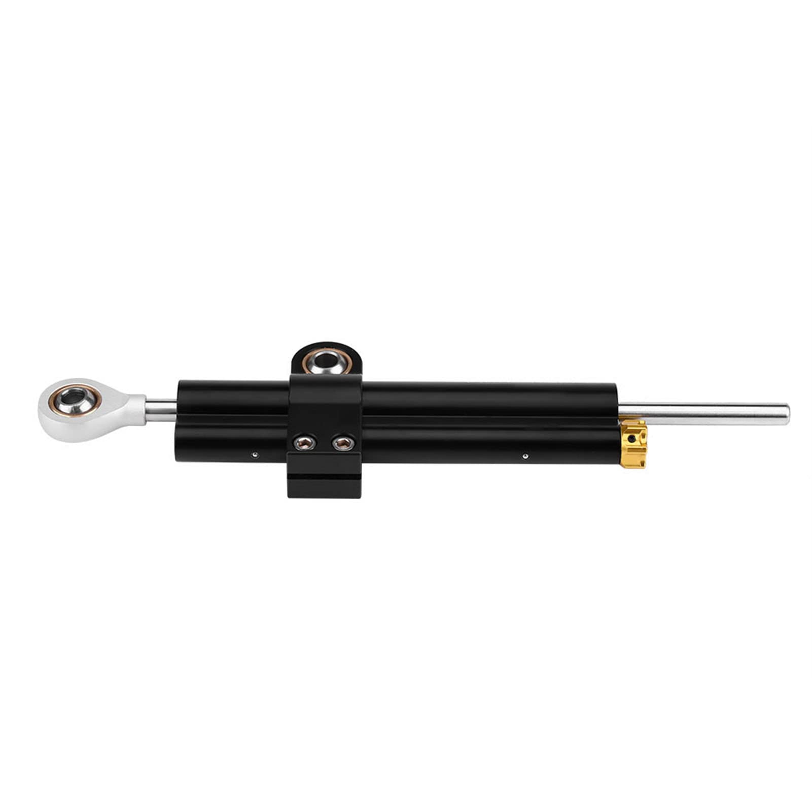 POENVFPO Amortyzator Układu Kierowniczego Aluminiowy CNC Stabilizator Układu Kierowniczego Motocykla Czarny Regulowany Opór ze Wspornikiem Montażowym Lekki, Pasujący do Zawodników Sport Touring
