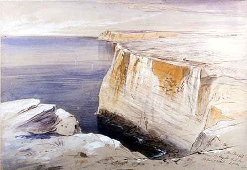 Tableau Malte Edward Lear - Impression d'art sur toile de décoration murale 60x90