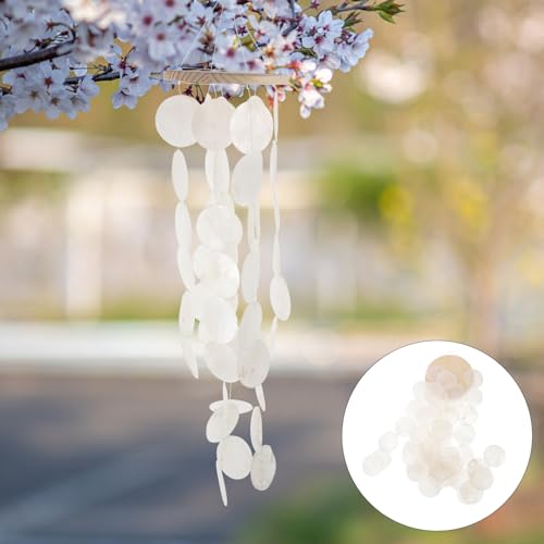 Abaodam Sea Memorial of Decor Memory Capiz Bell White Loss Chime One Patio Home Indoor Wind Shell Living Chimes Shells Sympathy Bedroom Loved Room A Balcony Garden Hanging for - Image 4