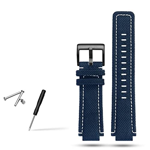 Correa de reloj de lona para hombre Timex Compass T2N720 T2N721 T2N739 nailon 24x16mm