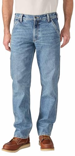 Carhartt Men's Relaxed Straight Rugged Flex™ Denim Dungaree, Weld, W40 x L34