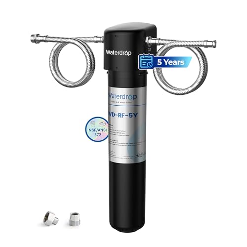 Waterdrop UA-5Y ? ????? Under Sink Water Filter System, Ultra Long Life, Reduces Lead, Chlorine, Bad Taste & Odor, Water Filter for Sink Faucet Direct Connect to Kitchen Faucet, USA Tech Bla