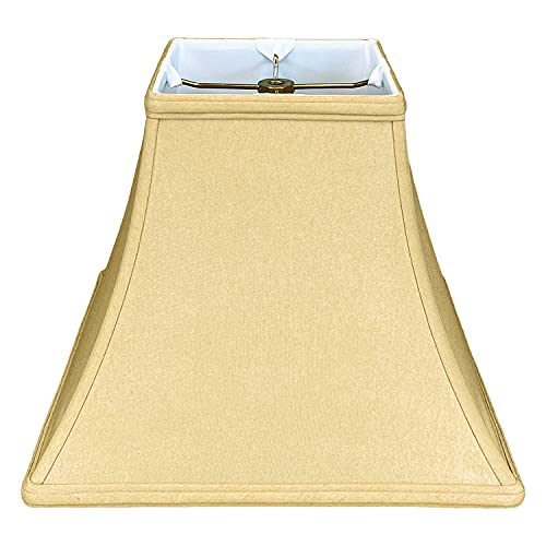Royal Designs Square Bell Basic Lamp Shade, Antique Gold, 8 x 16 x 12.5