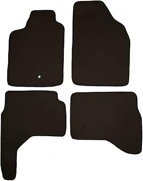 Custom Fit 4 Piece Carpet Floor Mats for 1997-2004 Mitsubishi Montero Sport - Black