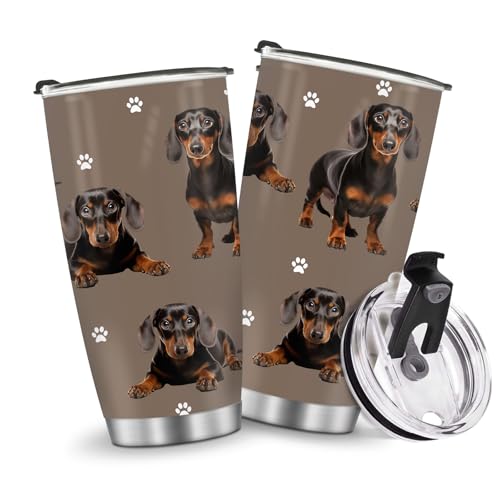 Insulated Travel Tumblers Coffee Mug Cup Water Bottle Hot and Cold 20oz Iced Men Metal Gifts for Christmas Birthday Children Day Anniversary Dogs Style