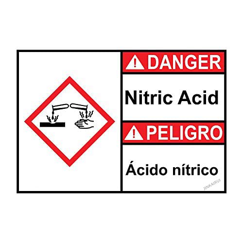 Nitric Acid Warning Tin Sign