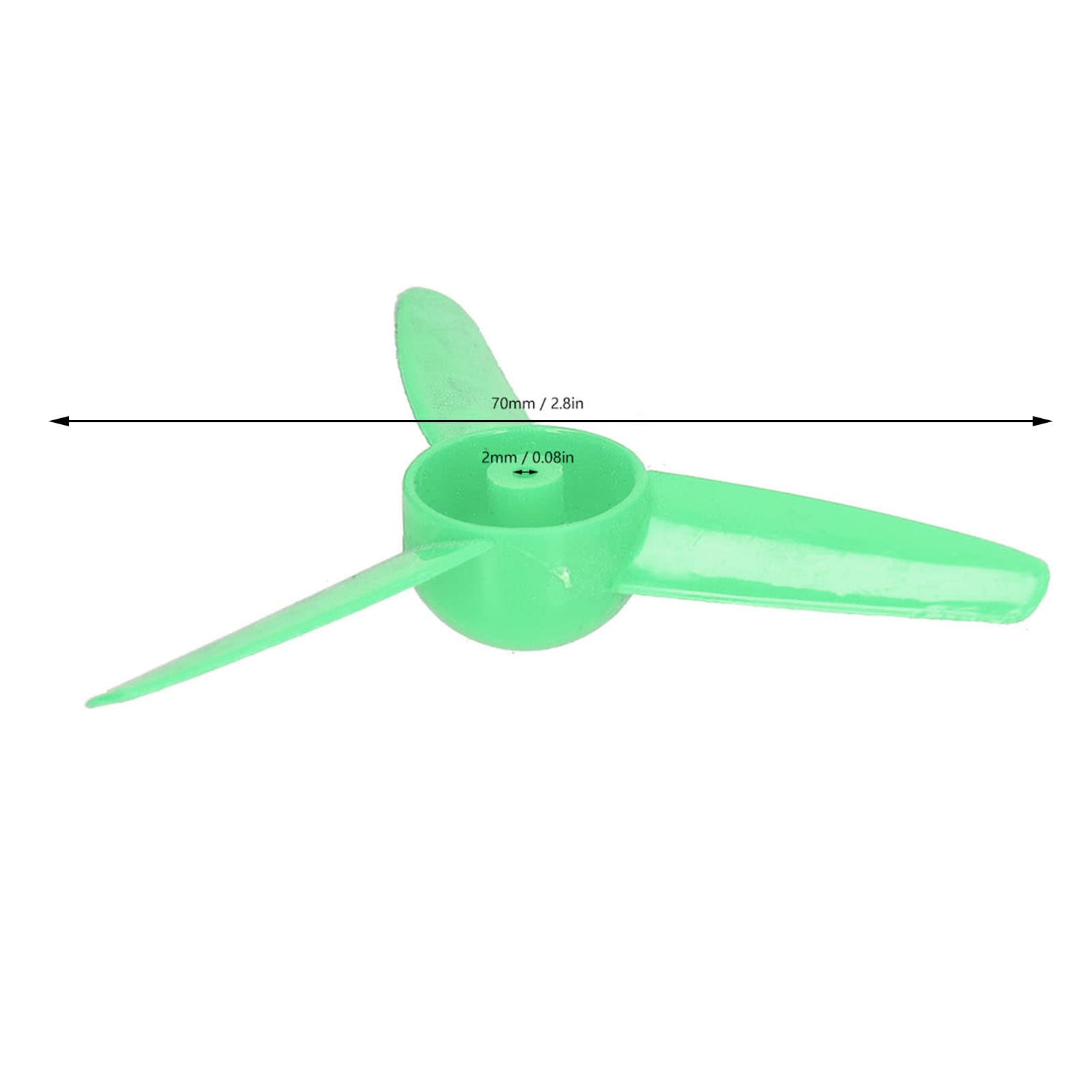 10 Hélices 3 Pales 50mm - Pour Modèles Réduits Et DIY - Trou 2mm ABS Bleu