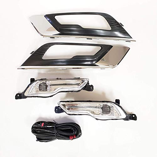 Product Deal LEDIN Built-in LED Fog Lights for 2017-2018 Ford Fusion (OE Style Clear Lens with Switch, Bezels, Wires)