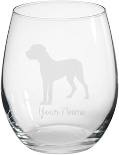 Personalised Great Dane Engraved Stemless Tumbler Glass, Gift for Women, Gift for Men, Dog