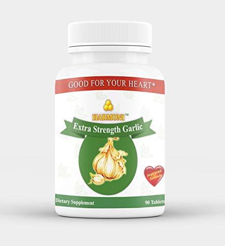 Extra Strength Odorless Garlic Tablets 12000 mcg Allicin Garlic Supplement 90 Tablets