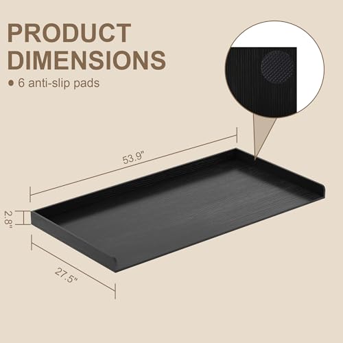 Image of ChooChoo Washer Dryer Countertop, 1-Tier | Laundry Room Topper, Spacious Storage, For Folding Clothes & Efficient Organization, Black