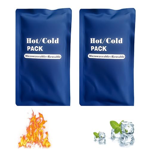 Compresses Froides, Pack De Glace, Lot de 2 Poche de Glace Réutilisable, Pack De Glace En Gel, Utilisable Comme Compresse Froide ou Chaude, pour Arthrite, Gonflement, Contusions, et Entorses