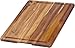 Teak Cutting Board - Square Board With Corner Hole And Juice Canal (8 x 8 x .75 in.) - By Teakhaus