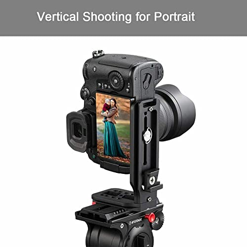 Image of GetZget Base Mount for DSLR Camera - L-Shaped Vertical & Horizontal Quick Release Plate, Compatible with DJI Ronin RS 4, RS 3, RS 2, RSC Gimbal, Sony & Canon Cameras & Tripod Accessories
