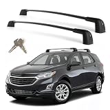 Roof Rack Cross Bars Compatible with Chevrolet Chevy Equinox 2018 2019 (with Fixed Point), Heavy Duty 300 LBS Lockable Aluminum Crossbars, Anti-Theft Rooftop Cargo Carrier for Bike, Kayak, Ski, Box