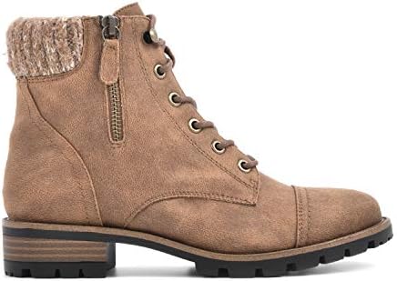 WHITE MOUNTAIN Shoes Daisy Women's Lace-up Water Resistant Bootie, Cognac/Waxy/Fabric, 11 M | Image 3