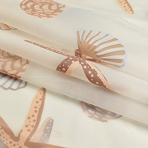Xigui Modern Bathroom Shower Curtain, Waterproof Peva Plastic Sea Shell Shower Curtain Liner With Hooks Shower Curtain Liner 71 X 71 In,13 Hooks Set #TOP3