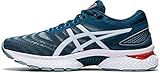 asics laufschuhe herren test synthetic,textile ASICS Mens Gel-Nimbus 22 Running Shoe, Light Steel/Magnetic Blue,43.5 EU