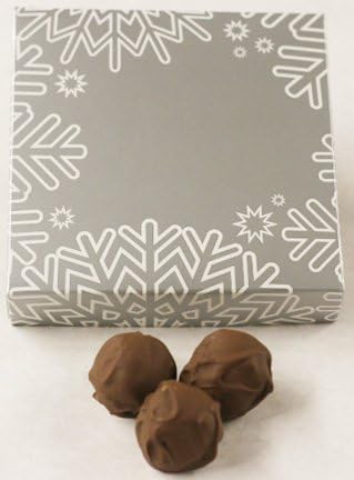 Scott's Cakes Milk Chocolate Covered Maple Fudge Truffles in a 1 Pound Snowflake Box