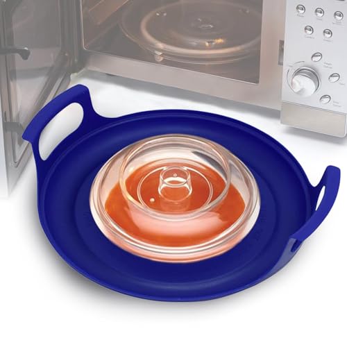 Supports De Bol À Micro-ondes Avec Poignées - 30x26,5 Cm Support De Bol À Vaisselle Pour Micro-ondes,Plateau Pour Micro-ondes Porte-bol Chaud,Support D'assiettes Pour -ondes Résistant À La Chaleur