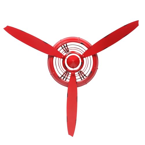 Hélice d'avion rouge en fer HOMOBABE pour décoration murale rétro