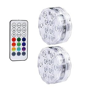 Dompelbaar LED Lichte batterij geëxploiteerd met afstandsbediening 16 RGB Kleuren IP68 Waterdichte zwembadverlichting…