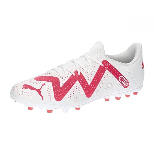 PUMA Future Play MG, Zapatillas de fútbol Hombre, Orquídea de Fuego Blanco, 44 EU