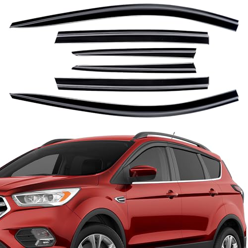 Déflecteurs d'air Ford Kuga 2012-2019 : lot de 6 pare-pluie pour vitres latérales