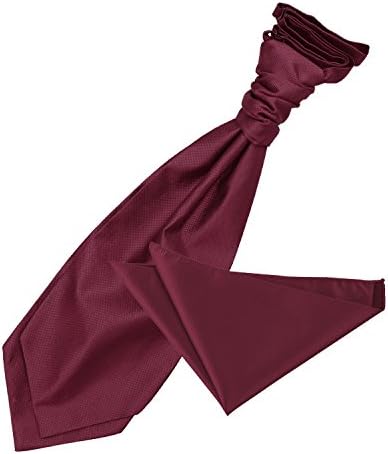 Men's Satin Cravat & Hanky Set - Plain Solid Color For Weddings & Formal Occasions
