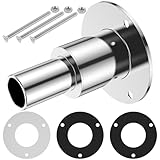Straight Thru Hull Exhaust Skin Fitting Kit, Stainless Steel 316 Through Hull Exhaust Skin Fitting for 24mm Tube Pipe Socket Hardware of Diesel Parking Heater for Boat Marine Car Truck