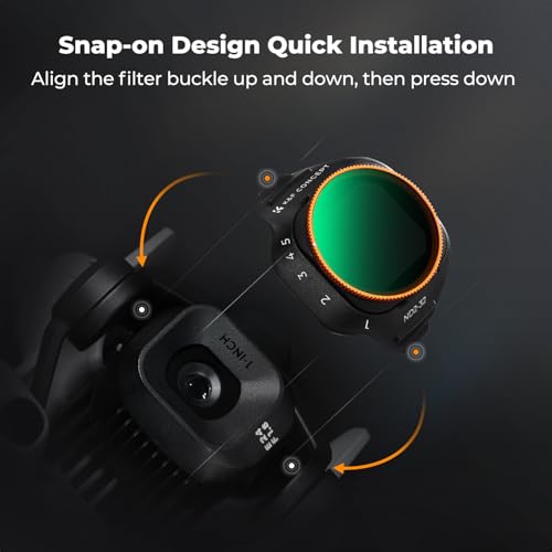 Image of K&F CONCEPT Variable ND Filter Compatible with DJI Mini 5 Pro, ND2-32 1-5 Stops Multicoated HD Optical Glass Lightweight Drone Camera Lens Accessories for Aerial Photography Video Recording