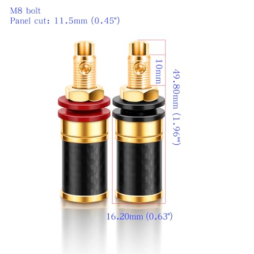Conectores de conector banana con bloqueo de tornillo contra la oxidación de audio 5