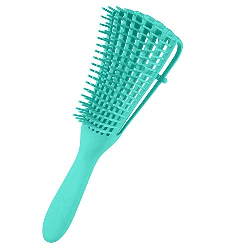Detangling Brush for Black Natural Hair - Detangler Brush for Curly Hair, Afro Textured 3a to 4c Kinky Wavy for Wet/Dry/Long Thick Curly Hair Detangler for Women (Green)