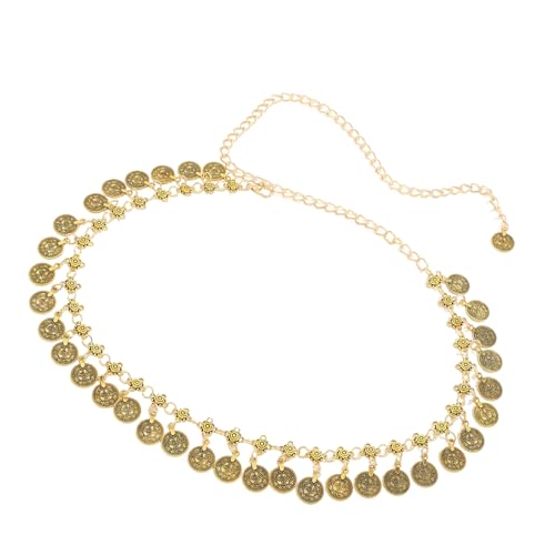 Qsvbeeqj Ethnische Münz-Bauchkette QYSH-MXW