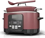 Ninja Foodi Possible Cooker PRO 8.5Qt Multicooker 8 in 1 Slow Cooker, Dutch Oven, Steam Bake Roast Sear Sauté Bread Maker Warmer, Glass Lid, Integrated Spoon, Nonstick, Cherry (MC1000)